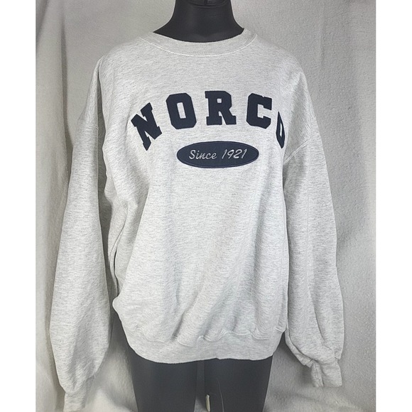 Jerzees Other - Vintage NORCO California Sweatshirt Size XL Jerzees Embroidered Crew Neck Gray